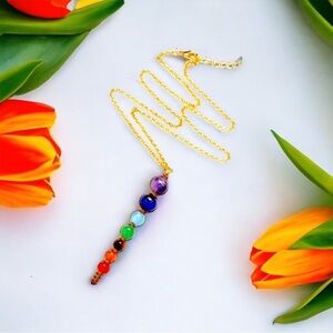 🫶🏻 Chakra Pendulum Necklace 22”